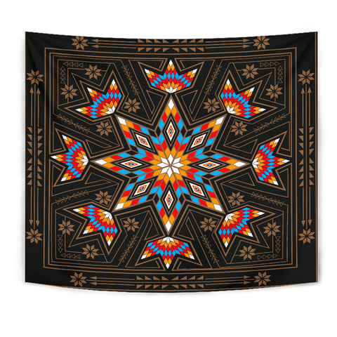 Powwow Store gb nat00070 black geometric native american tapestry