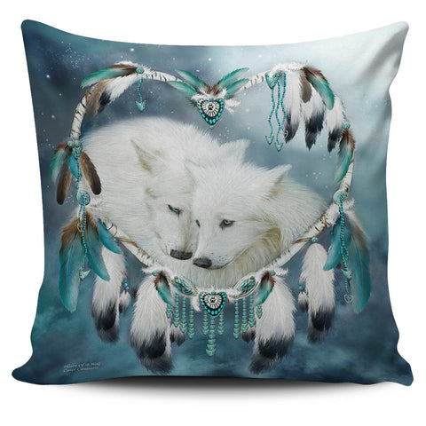 Wolf Dream Catcher Native American Pillow Covers - Powwow Store