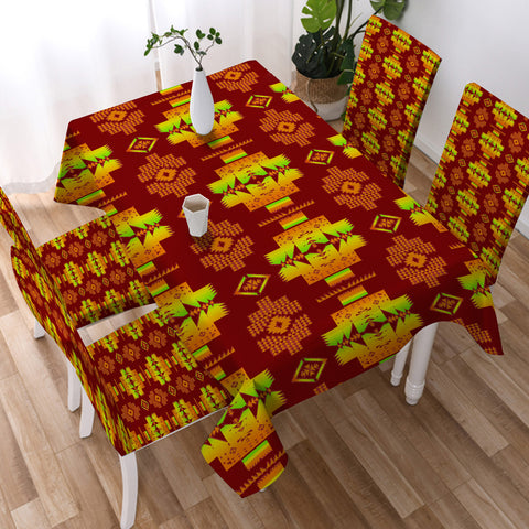 Powwow StoreGBNAT0072016 Tribe Design Native American Tablecloth