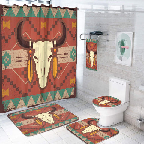 Powwow StoreGBNAT00135 Native American Bison Bathroom Set