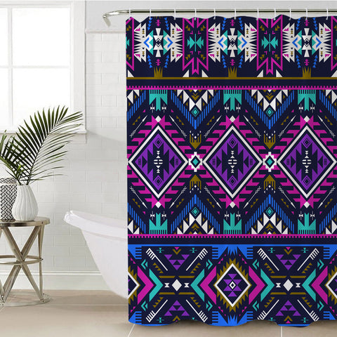 Powwow Store gb nat00380 purple pattern shower curtain