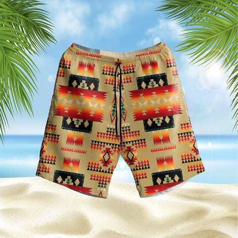 Powwow Store gb nat00046 15 light brown hawaiian shorts