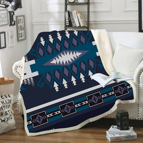 Powwow StoreCopy of BLK0057 Pattern Tribal Native Blanket