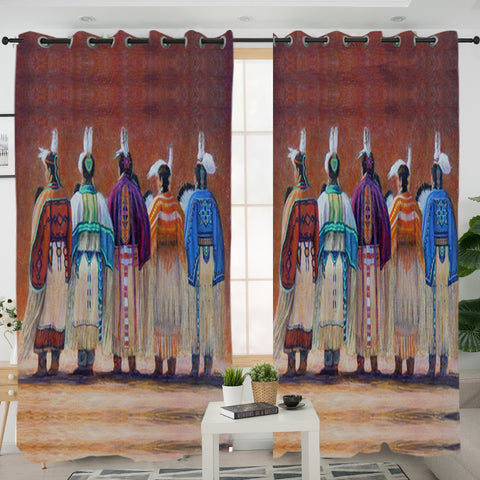 Powwow Store gb nat00350 five chief native american living room curtain