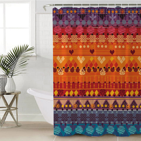 Powwow Store gb nat00592 tribal seamless pattern shower curtain