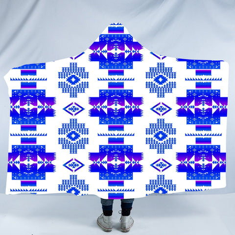 Powwow StoreGBNAT0072011Pattern Native American Design Hooded Blanket