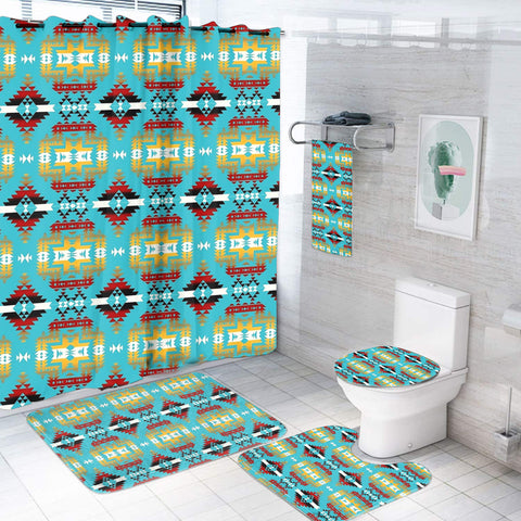 Powwow StoreBS00035 Pattern Native American Bathroom Set