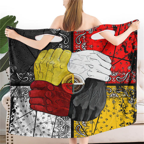 Powwow StoreGBNAT0062704 Wearable Bathrobe Bath Wrap Towel