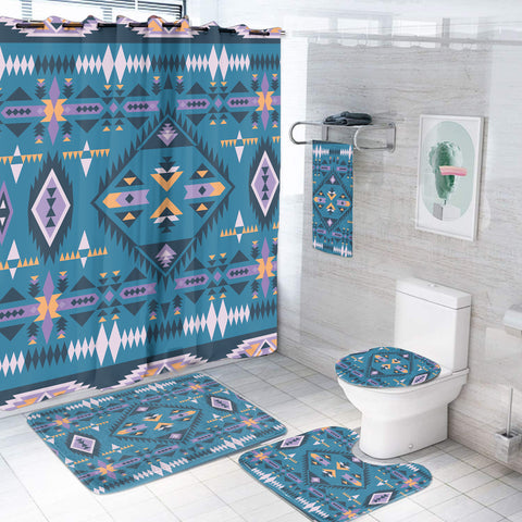 Powwow StoreGBNAT00740 Pattern Native American Bathroom Set