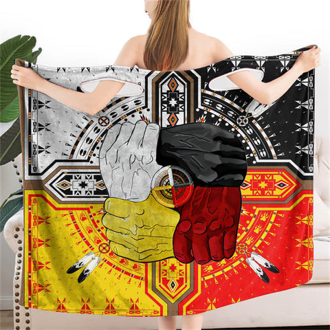Powwow StoreGBNAT0062705 Wearable Bathrobe Bath Wrap Towel