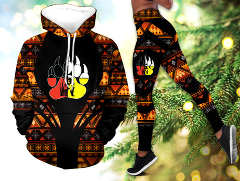 Powwow StoreHLS00128 Pattern Native 3D Hoodie Legging Set