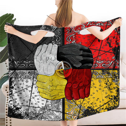 Powwow StoreGBNAT0062706 Wearable Bathrobe Bath Wrap Towel