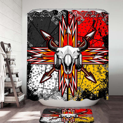 Bison Arrow Native American Shower Curtain - Powwow Store