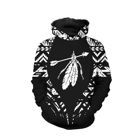 Powwow Store gb nat00381 feather arrow native 3d hoodie