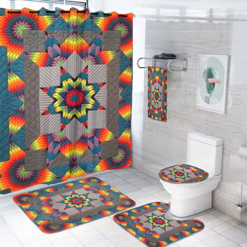 Powwow StoreBS00049 Pattern Native American Bathroom Set