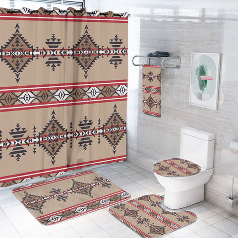 Powwow StoreBS00048 Pattern Native American Bathroom Set