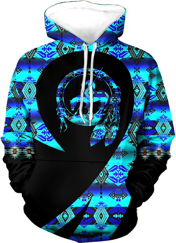 Powwow StoreCOMB0001 Native American Pride 3D Hoodie