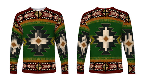 Powwow Store gb nat0001 southwest green symbol native long sleeve