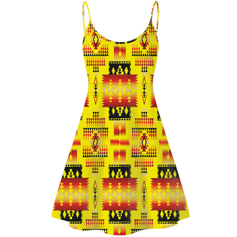 Powwow Store gb nat00302 06 yellow tribes pattern native american strings dress