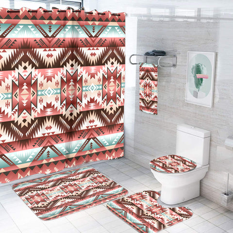 Powwow Store gb nat00540 red vector native bathroom set