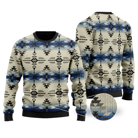 Powwow StoreGBNAT00598 Seamless Ethnic Ornaments Sweater