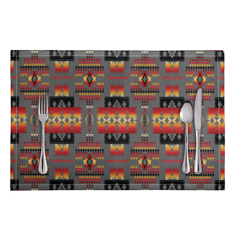 Powwow Store gb nat00046 11 gray pattern native table mats