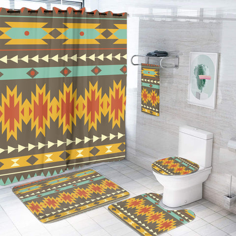 Powwow StoreBS00094 Pattern Native American Bathroom Set
