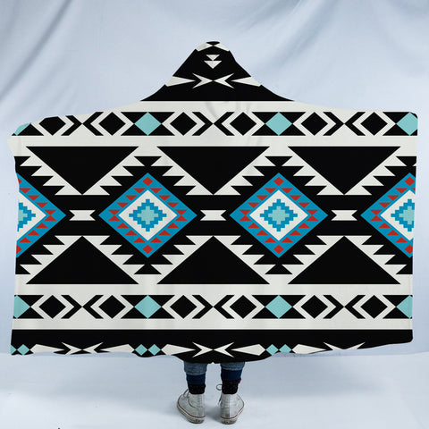 Powwow Store gb nat00607 ethnic seamless pattern hooded blanket