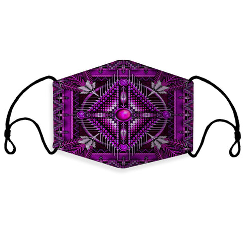Powwow Store gb nat00023 05 naumaddic arts purple native american native american 3d mask with 1 filter