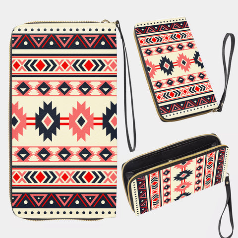Powwow StoreGBNAT00375 Pattern Native Long Portable Wallet