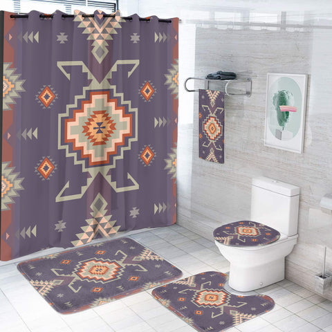 Powwow StoreBS00086 Pattern Native American Bathroom Set