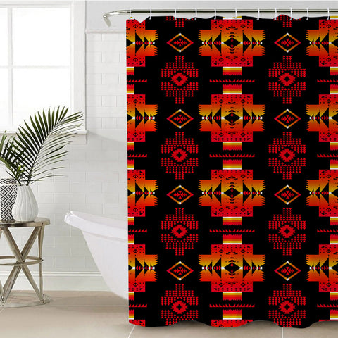 Powwow StoreGBNAT0072003 Native Pattern Shower Curtain