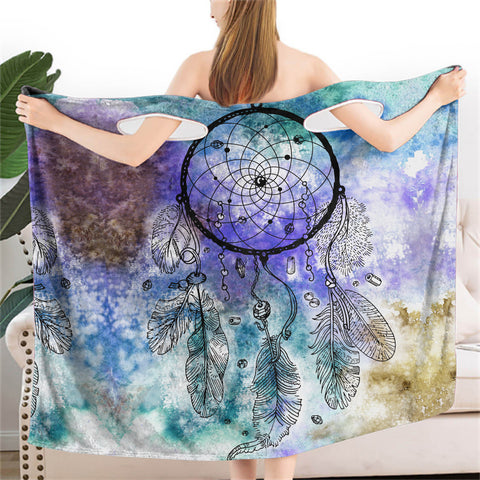Powwow StoreGBNAT00377 Full Color Dream Women Wearable BathRobe