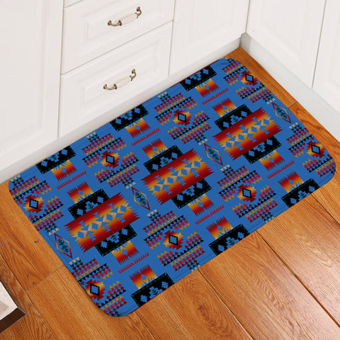 Powwow Store gb nat00046 13 navy tribes pattern doormat