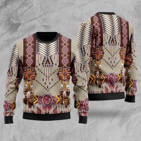 Powwow Store gb nat00069 04 pink pattern breastplate sweater