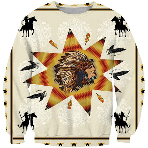 Chief & Warriors Native American 3D Sweatshirt - Powwow Store