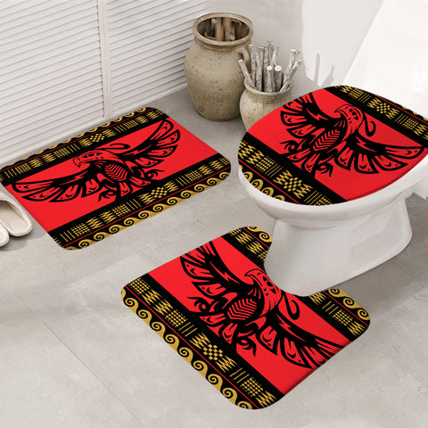 Powwow Store gb nat00048 red phoenix native american bathroom mat 3 pieces