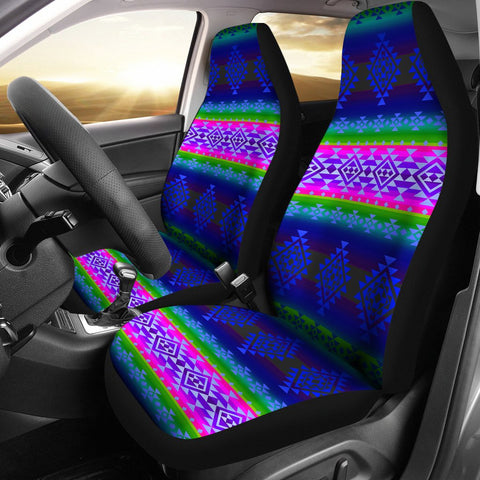 Powwow StoreCOMBGBNAT0068003 Pattern Blue Car Seat Cover