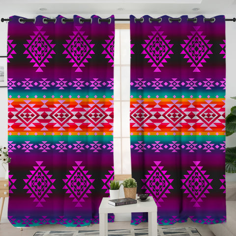 Powwow StoreGBNAT00680 Pattern Native American Living Room Curtain