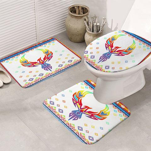 Powwow Store gb nat00067 phoenix rising native american bathroom mat 3 pieces