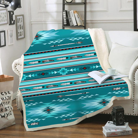 Powwow Store gb nat00602 brown pattern native blanket