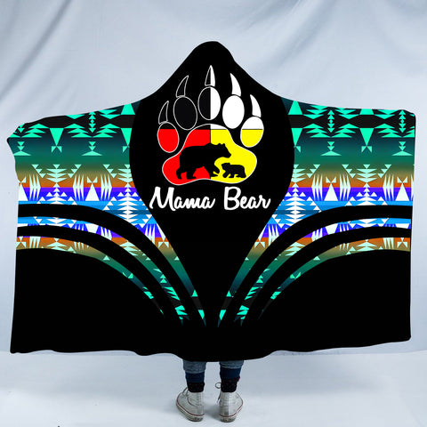 Powwow StoreHDB0084 Pattern Native American Design Hooded Blanket