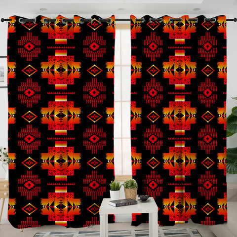 Powwow StoreGBNAT0072003 Pattern  Native American Living Room Curtain