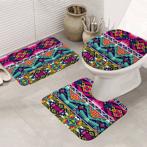 Powwow Store gb nat00071 full color thunder bird native american bathroom mat 3 pieces