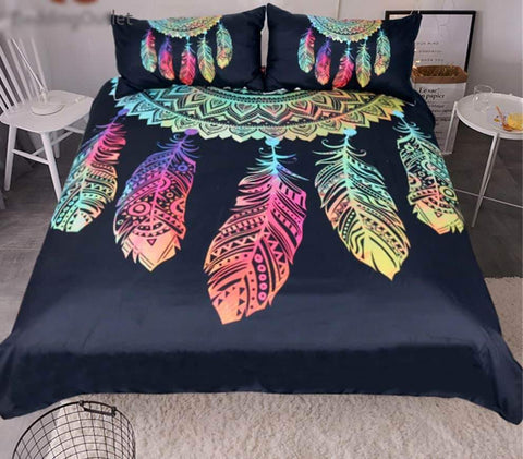 Colorful Dreamcatcher Bedding Set  Native American Design - ProudThunderbird