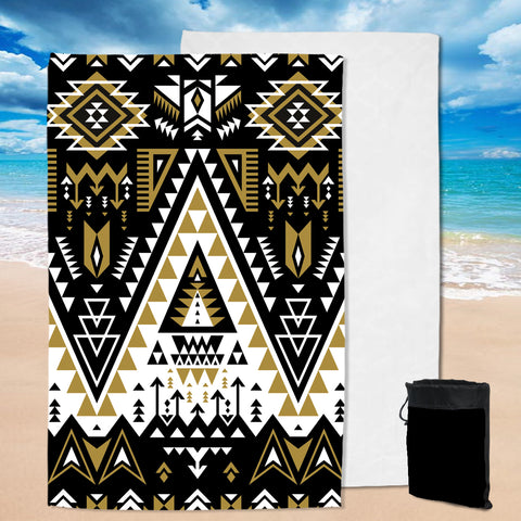 Powwow Store gb nat00612 retro color tribal pool beach towel
