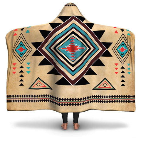 Geometric Southwest Native American Pride Hooded Blanket - Powwow Store