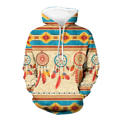 Powwow StoreGBNAT00524 Pattern Native Pride 3D Hoodie
