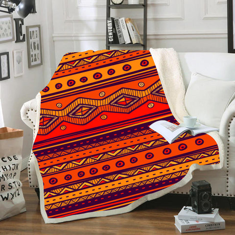 Powwow Store gb nat00576 pattern color orange blanket