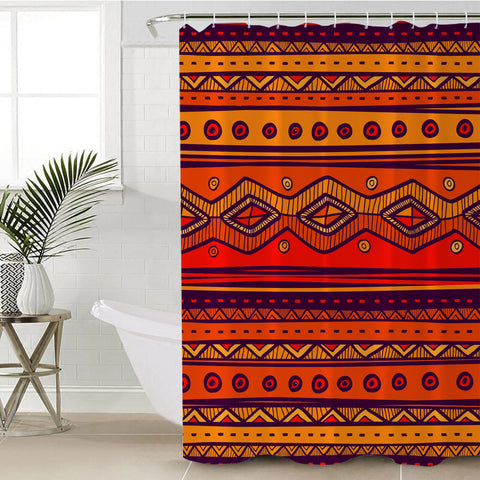 Powwow Store gb nat00576 pattern color orange shower curtain
